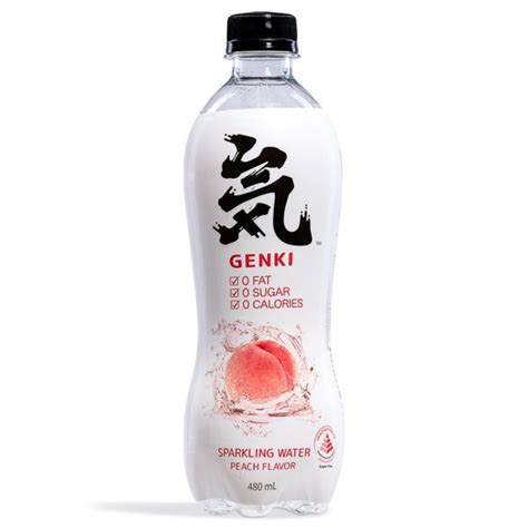 Genki Forest Sparkling Water Peach Flavor 480ml Okashi