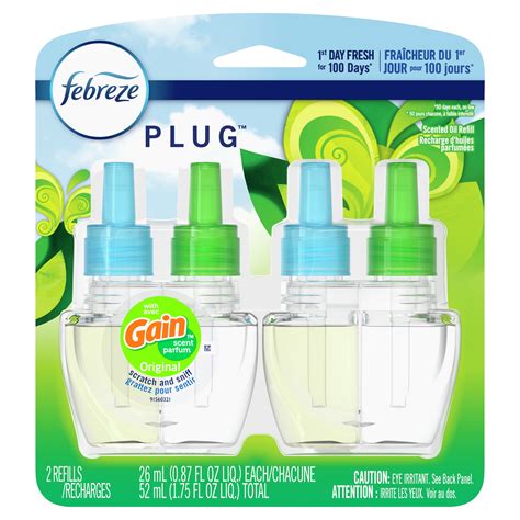 Febreze Plug Odor Eliminating Air Freshener Refills With Gain Original