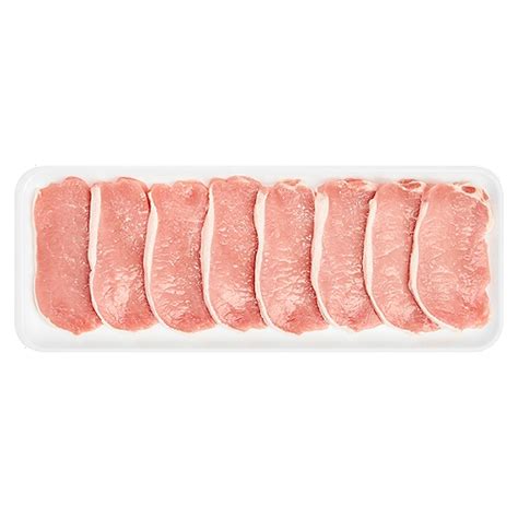 Fresh Boneless Pork Loin Chops Center Cut Thin Sliced