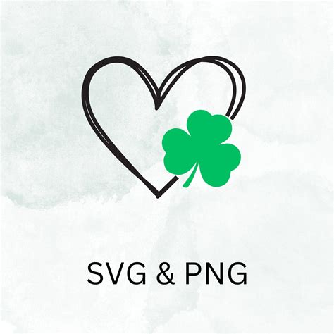 Shamrock Heart Svg Shamrock Heart Png St Patricks Day Heart Svg Clover