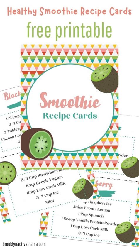 Free Printable Healthy Smoothie Recipe Cards