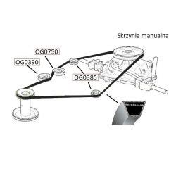 Paski klinowe napędu traktorka kosiarki Stiga Ogrodex