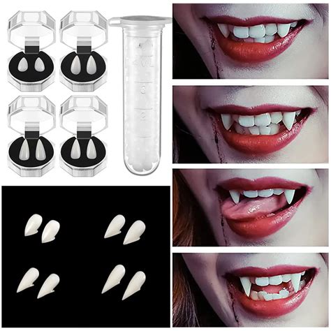 1 Pair Halloween Vampire Teeth Fangs Dentures Prop Party Costume Diy