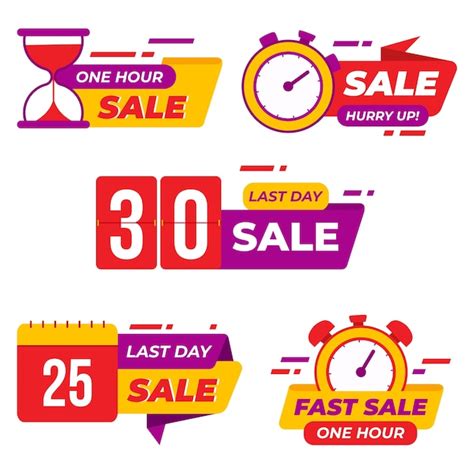 Free Vector Banner Sales Countdown Set