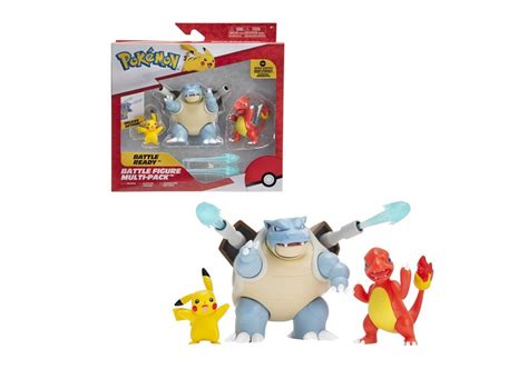 Ripley Pack Figuras De Batalla Pikachu Charmander Y Blastoise