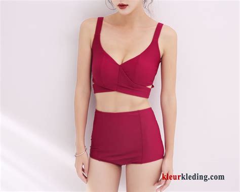 Warmwaterbronnen Dun Riem Buik Bedekt Bikini Mini Dames Mode Rood Kopen