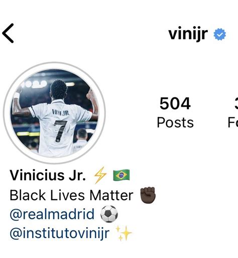 Real Madrid Brasil On Twitter Vini Jr Atualizou A Foto Do IG