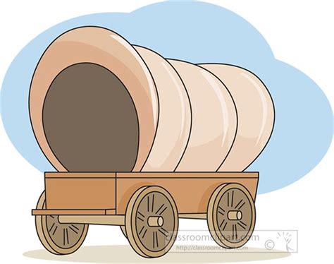 Covered Wagon Train Clipart