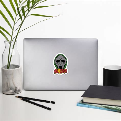 Mf Doom All Caps Bubble Free Stickers Madvillain Madlib Hip Etsy