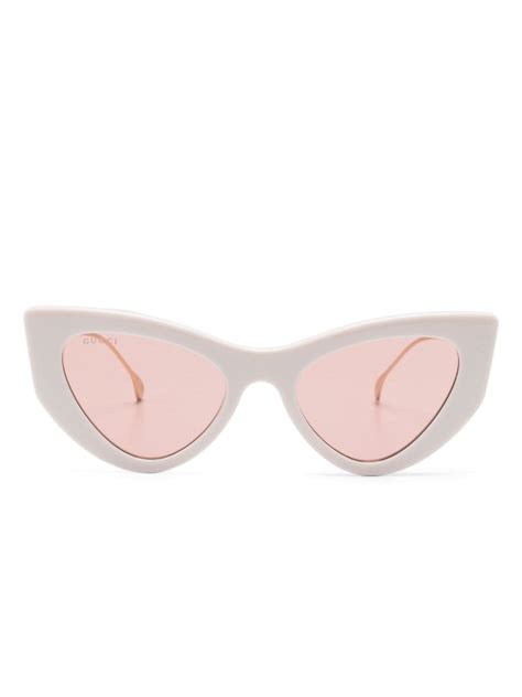 Gucci Eyewear Gafas De Sol Double G Con Montura Cat Eye Farfetch