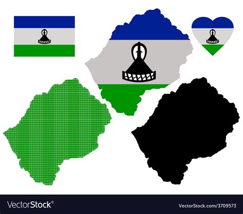 Map Lesotho Royalty Free Vector Image Vectorstock