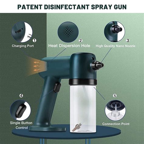 AICase Disinfectant Mist Gun Electrostatic Nano Atomizer Rechargeable