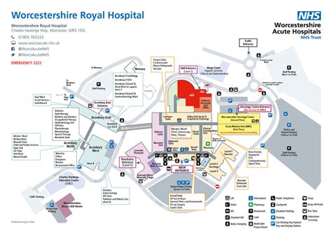 Warwick Hospital Ward Map