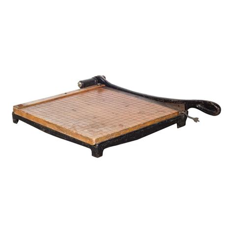 Antique Cast Iron Guillotine Paper Cutter Circa 1940 For Sale At