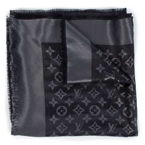 Louis Vuitton Black Monogram Scarf Labellov Buy And Sell Authentic Luxury