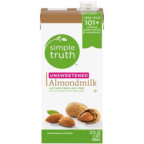 Simple Truth Unsweetened Almond Milk 32 Fl Oz Shipt