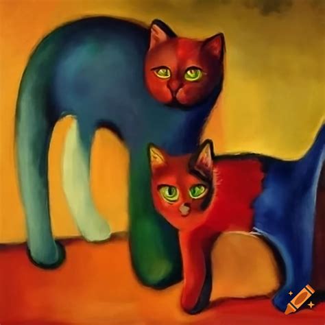 3 D Cats By August Macke On Craiyon