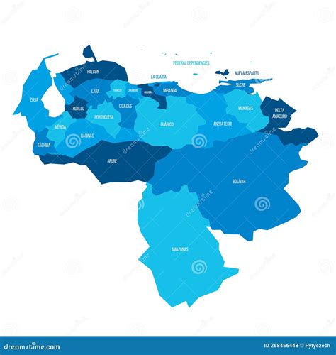 Venezuela Political Map Cartoon Vector | CartoonDealer.com #102631415
