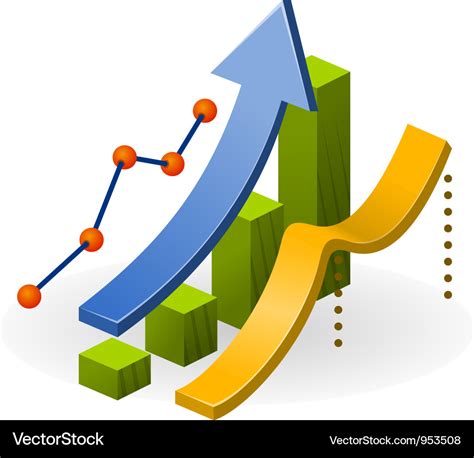 Business performance chart Royalty Free Vector Image