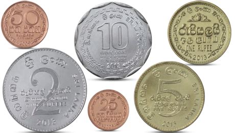 Sri Lanka 25, 50 CENTS 1, 2, 5, 10 Rupees 6 Coins Set 2005 2013 UNC