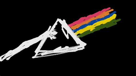 Pink Floyd Dark Side Of The Moon Black Triangle Drawing El Lado Oscuro