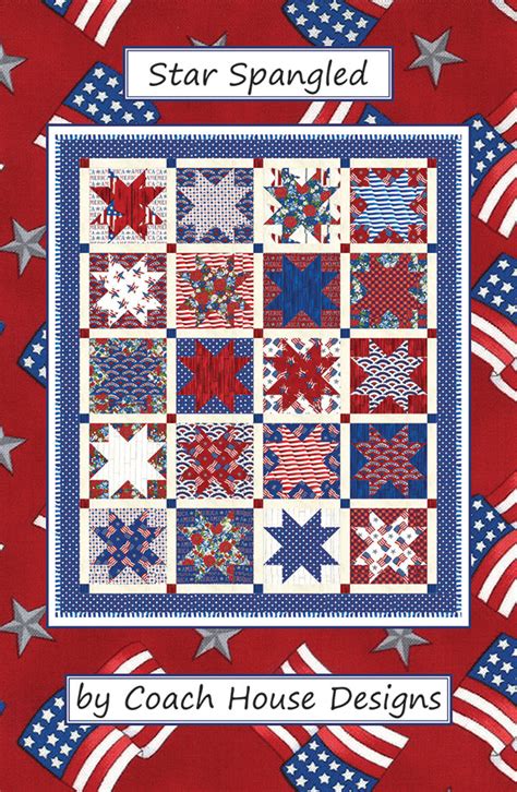 Star Spangled Quilt Pattern By Coach House Designs Loulous Fabric Shop