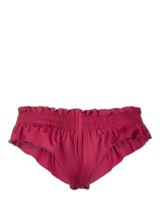 Frankies Bikinis Pippa Ruffle Detail Bikini Bottoms Red FARFETCH