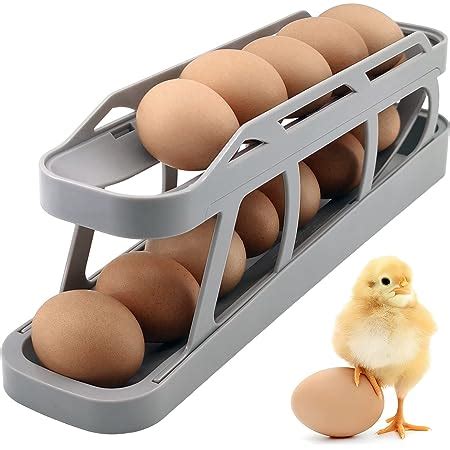 Egg Dispenser Egg Container For Fridge Slim Rolling Egg Storage Rack