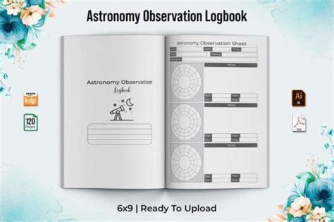 Astronomy Observation Log Book Kdp V Graphic By Mondolsgraphic