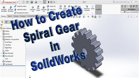 How To Make Gear Model In Solidworks 2016 Youtube