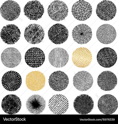 Hand Drawn Circle Textures Royalty Free Vector Image