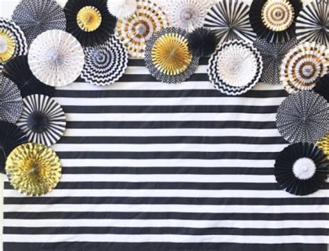 Photo Backdrops Striped Photo Backdrop Photo Booth Backdrop Black