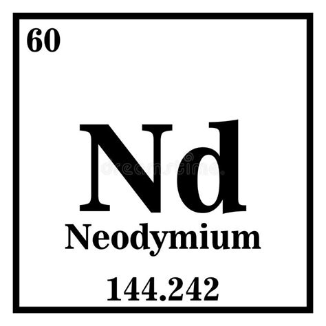 Neodym Periodische Tabelle Der Elemente Vector Abbildung Vektor