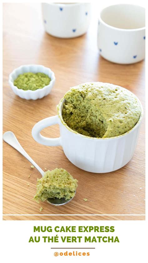 Mug cake au thé vert matcha rapide à faire et tellement moelleux