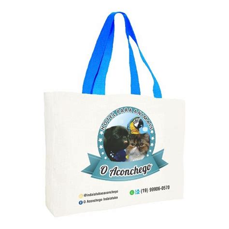 Sacola Personalizada Modelo Ecobag Em PET Lateral