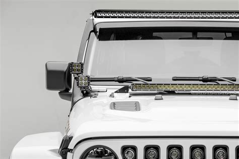 Jeep Jl Gladiator Front Roof Led Kit With 1 50 Inch Led Straight Single Row Slim Light Bar