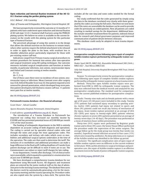 (PDF) Postoperative complications following open repair of complete ...