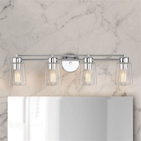 Modern Chrome Bathroom Light Fixtures : Bramlett Collection 3 Light Polished Chrome White Metal ...