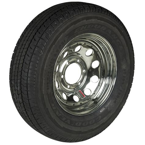 Goodyear Endurance St22575 R 15 Radial Trailer Tire 6 Lug Chrome