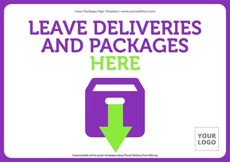 Leave Packages Here Sign Templates