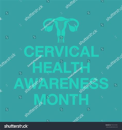 Vektor Stok Cervical Health Awareness Month Logo Vector Tanpa Royalti