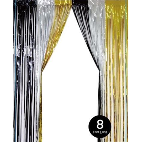 Blackgoldsilver Foil Curtain 3ft X 8ft Balloon Warehouse™