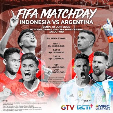 Harga Tiket FIFA Matchday Indonesia VS Argentina Sejutaan Trending Di