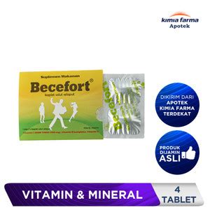 Jual Becefort Strip Tablet Multivitamin Kimia Farma Jakarta