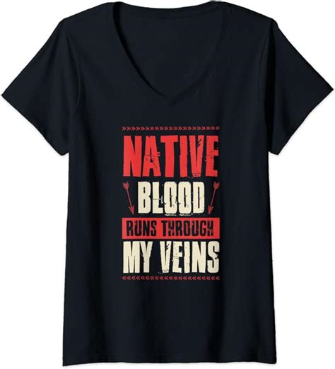 Amazon Womens Native Blood Runs Through My Veins Indigenous