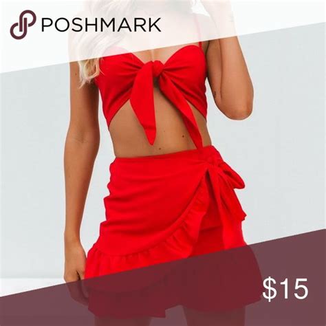 Red Two Piece Dress Two Piece Dress Dresses Matching Dresses