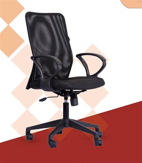 Fabric Medium Back Revolving Office Chair Black At Rs 4800 In Ernakulam