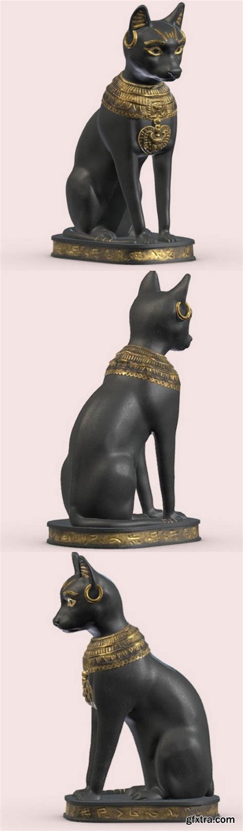 Egyptian Cat Goddess Bastet Pbr D Model Gfxtra