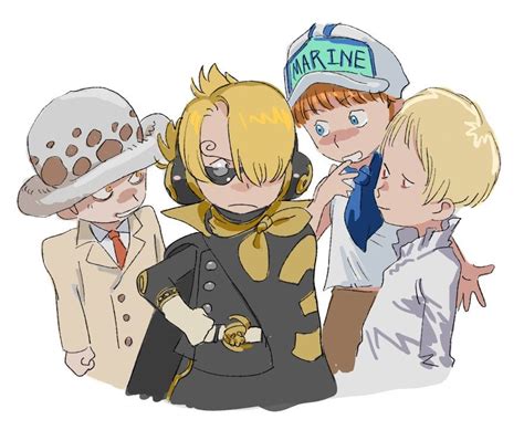 One Piece North Blue Boys Sanji X Law X Drake X Hawkins じん アニメミーム 漫画