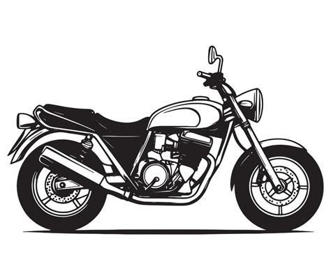 Motorcycle illustration, Outline motorcycle, Vintage motorcycle 50771635 Vector Art at Vecteezy